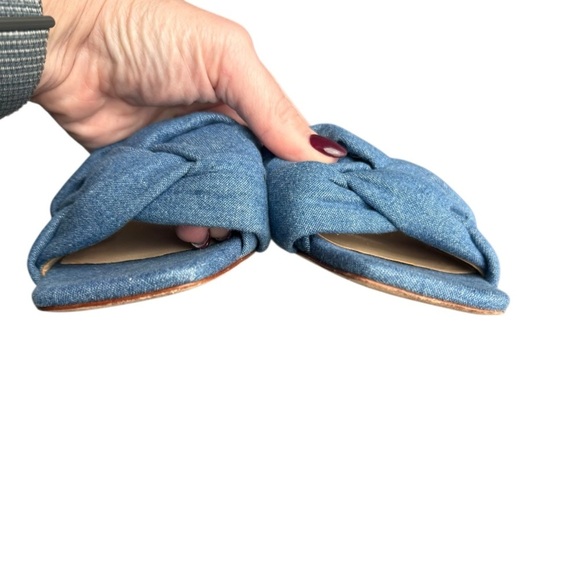 J.McLaughlin - Hannah Denim Braided Slide Sandals Sz 8.5 - Picture 5 of 10